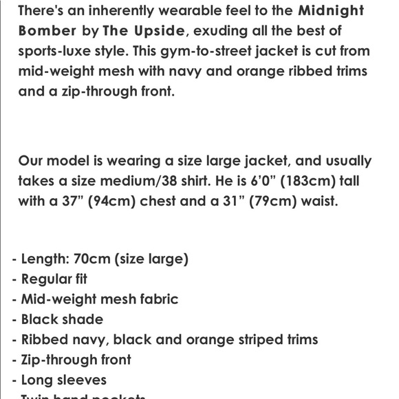 The Upside Midnight Bomber Jacket NWT - Picture 8 of 8